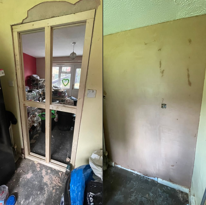 Plastering work completed by Shiel's Building Services